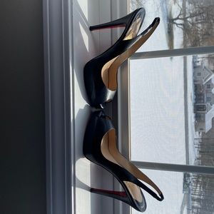 Louboutin black slingback